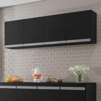 Armario Aereo California 4pts 1,50m preto fosco Armario Aereo California 4pts 1,50m preto fosco