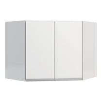 Armário Aéreo Canto Com 2 portas Evidence Branco Poliman Móveis Armário Aéreo Canto Com 2 portas Evidence Branco Poliman Móveis