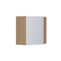 Armário Aéreo Canto Diagonal 74cm 2 Portas Slim Luciane Móve Freijó/cinza Cristal Armário Aéreo Canto Diagonal 74cm 2 Portas Slim Luciane Móve Freijó/cinza Cristal