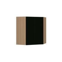 Armário Aéreo Canto Diagonal 74cm 2 Portas Slim Luciane Móve Freijó/preto Armário Aéreo Canto Diagonal 74cm 2 Portas Slim Luciane Móve Freijó/preto