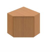 Armário Aéreo Canto Obliquo 2 Portas Em MDF Florença Móveis Sul