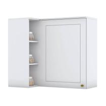 Armário Aéreo Canto Reto 1 Porta Americana Branco - Henn