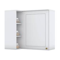 Armário Aéreo Canto Reto 1 Porta Americana Branco HP Henn