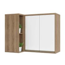 Armário Aéreo Canto Reto 95cm 2 Portas 1 Prateleira Mel Armário Aéreo Canto Reto 95cm 2 Portas 1 Prateleira Mel