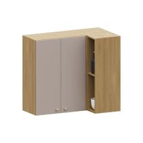 Armário Aéreo Canto Reto 95cm 2 Pts C/ Nicho Elegance Lucian Freijó/cinammon Armário Aéreo Canto Reto 95cm 2 Pts C/ Nicho Elegance Lucian Freijó/cinammon