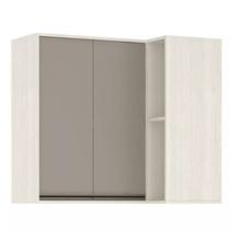 Armário Aéreo Canto Reto de Cozinha 95 cm 2 Portas 4 Prateleiras Linea Luciane Móveis