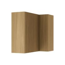 Armário Aéreo Canto Ripado Rainha 2 Portas 92X52cm 100 MDF - Nesher Armário Aéreo Canto Ripado Rainha 2 Portas 92X52cm 100 MDF - Nesher