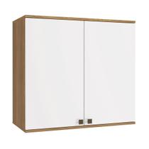 Armário Aéreo Celeste Kappesberg 100% MDF 2 Portas Nogueira/Branco 80cm Armário Aéreo Celeste Kappesberg 100% MDF 2 Portas Nogueira/Branco 80cm