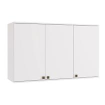 Armário Aéreo Celeste Kappesberg 100% MDF 3 Portas Branco 120cm Armário Aéreo Celeste Kappesberg 100% MDF 3 Portas Branco 120cm