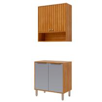 Armário Aéreo com Balcão Divina 80 cm Para Cozinha 4 Portas Armário Aéreo com Balcão Divina 80 cm Para Cozinha 4 Portas