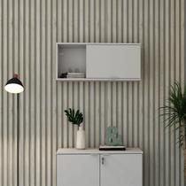 Armário Aéreo com Nicho e Porta Basculante 35cm x 80cm x 35cm Branco Armário Aéreo com Nicho e Porta Basculante 35cm x 80cm x 35cm Branco