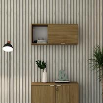 Armário Aéreo com Nicho e Porta Basculante 35cm x 80cm x 35cm Marrom/Vermont Oak _ Branco Armário Aéreo com Nicho e Porta Basculante 35cm x 80cm x 35cm Marrom/Vermont Oak _ Branco