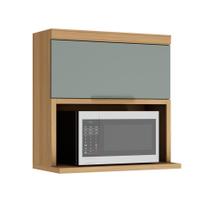 Armário Aéreo com Nicho Marquesa 100% MDF 1 Porta Verde e Nature Armário Aéreo com Nicho Marquesa 100% MDF 1 Porta Verde e Nature