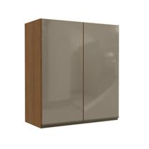 Armário Aéreo com Vidro 2 Portas 80cm Maxxi