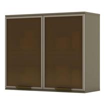 Armário Aéreo Connect 2 Portas de Vidro 80 cm Duna Henn Armário Aéreo Connect 2 Portas de Vidro 80 cm Duna Henn
