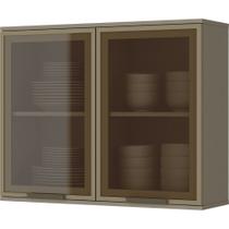 Armário Aéreo Connect C55 2 Portas de Vidro 80 cm Henn Armário Aéreo Connect C55 2 Portas de Vidro 80 cm Henn
