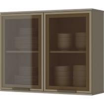 Armário Aéreo Connect C55 2 Portas de Vidro 80 cm Henn Armário Aéreo Connect C55 2 Portas de Vidro 80 cm Henn