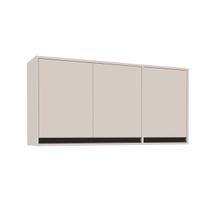 Armário Aéreo Cozinha 120 Cm Koya 3 Portas Creme - Politorno