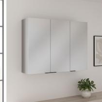 Armário Aéreo Cozinha 120 Cm Lumina 3 Portas Cinza - Telasul Armário Aéreo Cozinha 120 Cm Lumina 3 Portas Cinza - Telasul