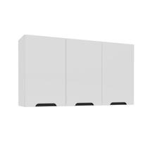Armário Aéreo Cozinha 120 Cm Meena 3 Portas Branco- Politorno Armário Aéreo Cozinha 120 Cm Meena 3 Portas Branco- Politorno