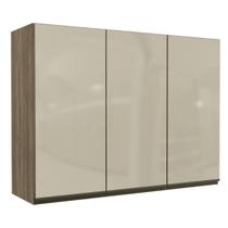 Armário Aéreo Cozinha 120 Cm Mônica 3 Portas com Vidro Nogal - Kappesberg Armário Aéreo Cozinha 120 Cm Mônica 3 Portas com Vidro Nogal - Kappesberg