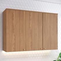 Armário Aéreo Cozinha 120 Cm Requinte 3 Portas Nature - Henn Armário Aéreo Cozinha 120 Cm Requinte 3 Portas Nature - Henn