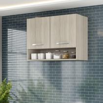 Armario Aereo Cozinha 2 Portas 0,80 Cm Com Nicho Alice Elmo/elmo Hr Móveis Armario Aereo Cozinha 2 Portas 0,80 Cm Com Nicho Alice Elmo/elmo Hr Móveis