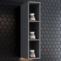 Armário Aéreo Cozinha 20 Cm Americana 100% Mdf Cinza - Henn