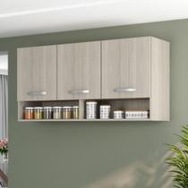 Armario Aereo Cozinha 3 Portas 1,20 M Com Nicho Alice Plus Elmo/elmo Hr Móveis