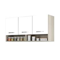 Armario Aereo cozinha 3 portas 1,20cm com nicho Alice Plus HR Móveis