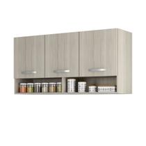 Armario Aereo cozinha 3 portas 1,20cm com nicho Alice Plus HR Móveis