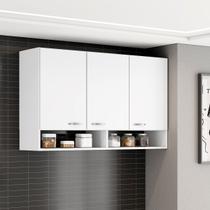 Armário Aéreo Cozinha 3 Portas com Nicho 120cm Valência