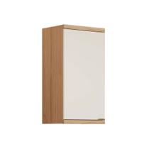 Armário Aéreo Cozinha 40 Cm Bless 1 Porta 100% Mdf Jequitibá/Off White Fosco - Linea Brasil