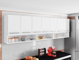 Armario Aereo Cozinha 7 Portas Branco Luxemburgo Brienza Movelaria - Casa Moderna Movelaria