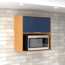 Armário Aéreo Cozinha 70 Cm Domus 1 Porta com Nicho Nogal/Royal - Hecol Móveis Armário Aéreo Cozinha 70 Cm Domus 1 Porta com Nicho Nogal/Royal - Hecol Móveis
