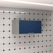 Armário Aéreo Cozinha 70 Cm Domus 1 Porta Silver/Royal - Hecol Móveis Armário Aéreo Cozinha 70 Cm Domus 1 Porta Silver/Royal - Hecol Móveis
