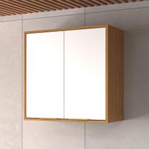 Armário Aéreo Cozinha 70 Cm Domus 2 Portas Nogal/Branco - Hecol Móveis