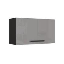 Armário Aéreo Cozinha 80 Cm Diamante 1 Porta Chumbo/Titanio - Indékes Armário Aéreo Cozinha 80 Cm Diamante 1 Porta Chumbo/Titanio - Indékes