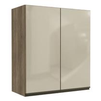 Armário Aéreo Cozinha 80 cm Maxxi 2 Portas com Vidro Nogal - Kappesberg Armário Aéreo Cozinha 80 cm Maxxi 2 Portas com Vidro Nogal - Kappesberg