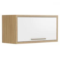 Armário Aéreo Cozinha 80 Cm Syrah 1 Porta 100% Mdf Amêndoa/Branco - Rio Doce