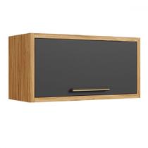 Armário Aéreo Cozinha 80 Cm Syrah 1 Porta 100% Mdf Amêndoa/Chumbo - Rio Doce Armário Aéreo Cozinha 80 Cm Syrah 1 Porta 100% Mdf Amêndoa/Chumbo - Rio Doce