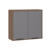 Armário Aéreo Cozinha 80cm 2 Portas Aspen Vanilla Cinza Puro Armário Aéreo Cozinha 80cm 2 Portas Aspen Vanilla Cinza Puro