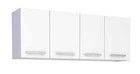 Armário Aéreo Cozinha Aço Multiuso Organizador Suspenso Parede Móveis Aço Resistente Branco