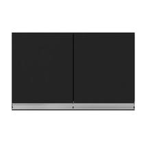 Armário Aéreo Cozinha Andréia 2 Portas 80 cm Preto AJL Móveis Armário Aéreo Cozinha Andréia 2 Portas 80 cm Preto AJL Móveis