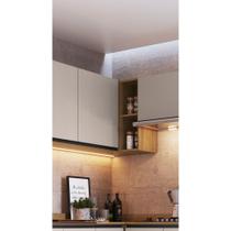 Armário Aéreo Cozinha de Canto 1 Porta 2 Prateleiras Quiditá