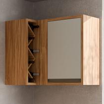 Armário Aéreo Cozinha de Canto Tempranillo 1 Porta 100% Mdf Amêndoa/Off White - Rio Doce Armário Aéreo Cozinha de Canto Tempranillo 1 Porta 100% Mdf Amêndoa/Off White - Rio Doce