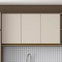 Armário Aéreo Cozinha Évelin 3 Portas Duna/Cristal - Henn Armário Aéreo Cozinha Évelin 3 Portas Duna/Cristal - Henn