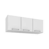 Armário Aéreo Cozinha Iara 3 Portas 120 Cm Branco - Jcarvalho