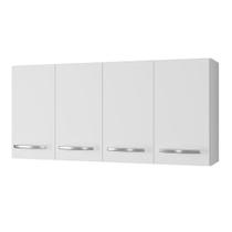 Armário Aéreo Cozinha Marah 118cm 04 Portas Branco - Abmaza