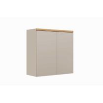 Armário Aéreo Cozinha Modulado Allure c/ 2 Portas 80cm Jequitiba/Gris Fosco - Linea Brasil Armário Aéreo Cozinha Modulado Allure c/ 2 Portas 80cm Jequitiba/Gris Fosco - Linea Brasil